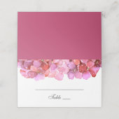 水色ピンクの花。明るい赤紫色結婚フローラ プレイスカード (外部開封)