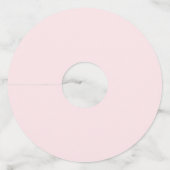 水色ピンクの蘭トロピカルズ結婚ズ ワイングラスタグ (裏面)