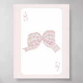 水色ピンクエースのスペードカード弓ポスター ポスター (正面)