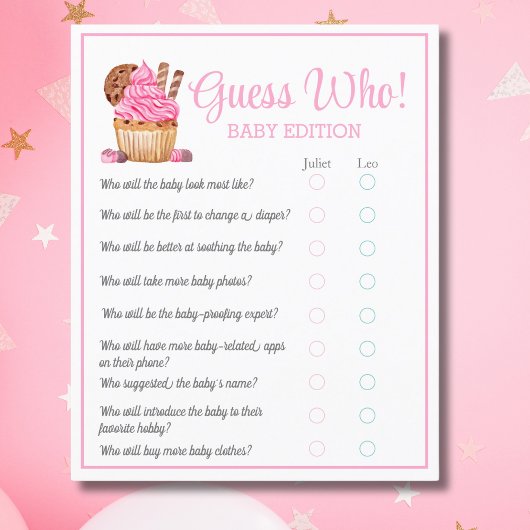 水色ピンクカップケーキセンドウィーザーベビー チラシ