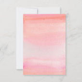 水色ピンクグラデーションの応答カード 出欠カード (裏面)