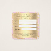 水色ピンクゴールドフォイルギフト証明書グリッター (裏面)