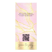 水色ピンクゴールドフォイル価格リストスキャンペイQR ラックカード (裏面)