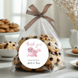 水色ピンクシー感謝してい- you ラウンドシール