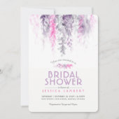 水色ピンクパープルインジゴブライダルシャワー 招待状 (正面)