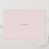 水色ピンクピーニーリハーサルディナー金ゴールド 箔招待状 (裏面)