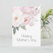 水色ピンクフローラハッピーマザーズデイカード シーズンカード (スタンド正面)