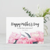水色ピンクフローラハッピーマザーズデイカード シーズンカード (スタンド正面)