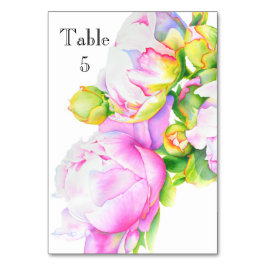 水色ピンクフローラピンク牡丹ホワイトフローラ テーブルナンバー