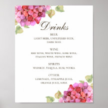 水色ピンクフローラ結婚のアルコール飲料バー