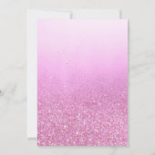 水色ピンクベビーシューズフローラガールベビーシャワー 招待状 (裏面)