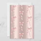 水色ピンクボウドットバラ金ゴールドベビーシャワー 招待状 (裏面)