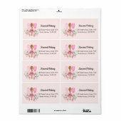 水色ピンクボウ器具ベーカリー出荷 ラベル (フルシート)