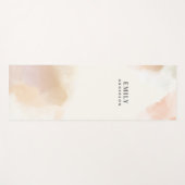 水色ピンクミニマルモダンピエレガントーチヨガ ヨガマット (正面(横))