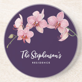 水色ピンクモスラン絵画ズ コースター