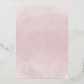 水色ピンク十字バプテスマ 箔招待状 (裏面)