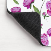 水色ピンク牡丹トートバッグラウンドクッションco マウスパッド (コーナー)