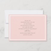 水色ピンク牡丹。ガーデンフローラ結婚ズ サンキューカード (裏面)