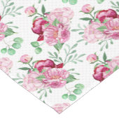水色ピンク牡丹 ショートテーブルランナー (コーナー)