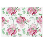 水色ピンク牡丹 テーブルクロス (正面(横))