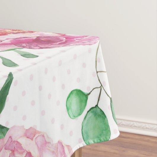 水色ピンク牡丹 テーブルクロス (インサイチュ)