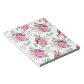 水色ピンク牡丹 ノートパッド (アングル)