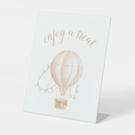 水色ピンク赤ちゃんシャワートリートテーブルサイン 台座サイン