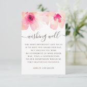 水色ピンク赤面結婚フローラの願い エンクロージャーカード (スタンド正面)