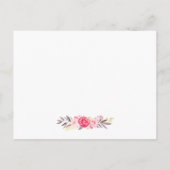 水色ピンク金ゴールドフローラの単語アドバイスカード アドバイスカード (裏面)