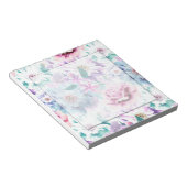 水色ピンク、青い花。 ノートパッド (アングル)