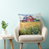 水色ピークプレーリーバーンドコーンフィールド クッション (椅子)