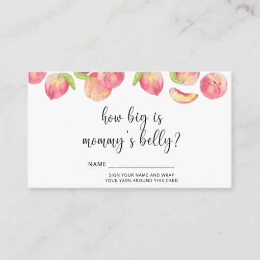 水色ピーチ大きいママの腹 エンクロージャーカード (正面)