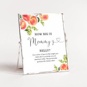 水色ピーチ大きいママの腹 ポスター