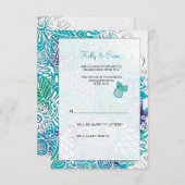 水色ファンタジー応答カード 招待状 (正面/裏面)