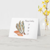 水色フィリピン誕生日グリーティングカード カード (黄色い花)