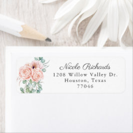 水色フェミニンフローラピンクとベージュ ラベル