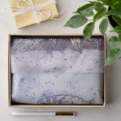 水色フクロウのデコページ 薄葉紙 (ギフト)