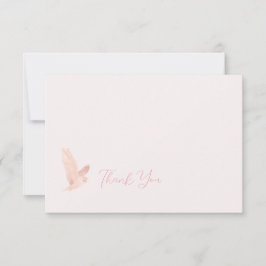 水色フクロウ優先度ノートカードレッド サンキューカード