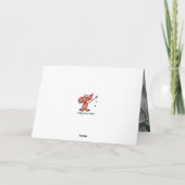 水色フクロウ鳥野生動物自然サンキューポス カード (裏面)