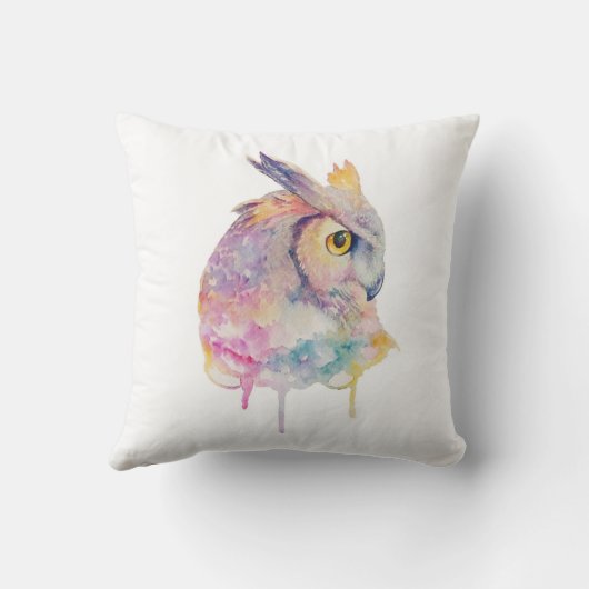 水色フクロウ クッション (裏面)