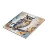 水色フクロウ タイル (側面)