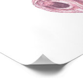 水色フクロウ ポスター (角)