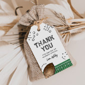 水色フットボール赤ちゃんシャワーメッセージカード ギフトタグ