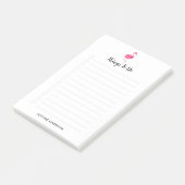 水色フラミンゴパーソナライズされたTo Doリスト ポストイット (アングル)