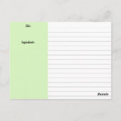 水色フルーツ野菜レシピカード ポストカード (裏面)