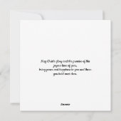 水色フローライースター恵みクリスチャン シーズンカード (裏面)