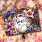 水色フローライースター恵みクリスチャン シーズンカード