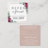 水色フローラエレガントスクエア紹介カード 紹介カード (正面/裏面)