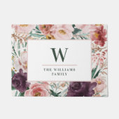 水色フローラエレガントベーキングレシピpl ドアマット (正面)