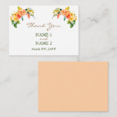 水色フローラオレンジありがとうエンクロージャカード エンクロージャーカード (正面/裏面)